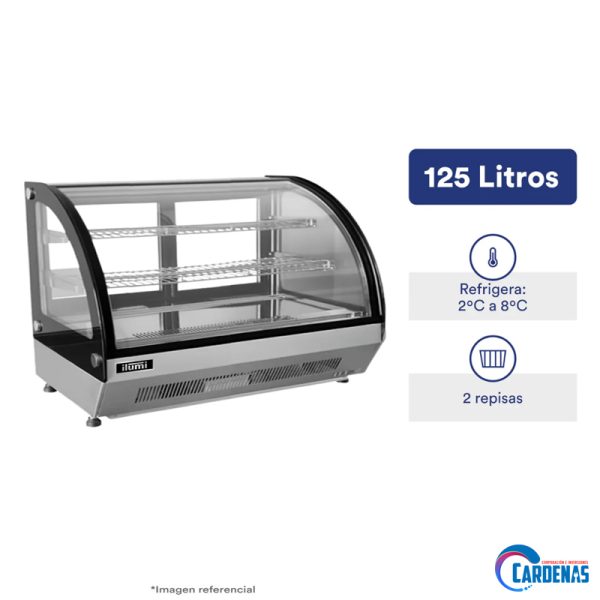 VITRINA REFRIGERADA DE MESA ILUMI DE 125 LTS MOD VRD-90CT - Imagen 2