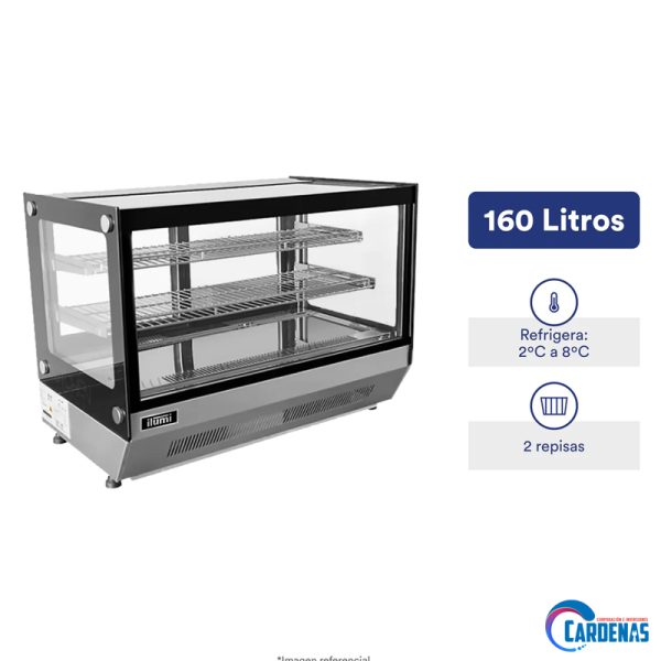 VITRINA REFRIGERADA DE MESA ILUMI DE 160 LTS MOD VRF-90CT - Imagen 2