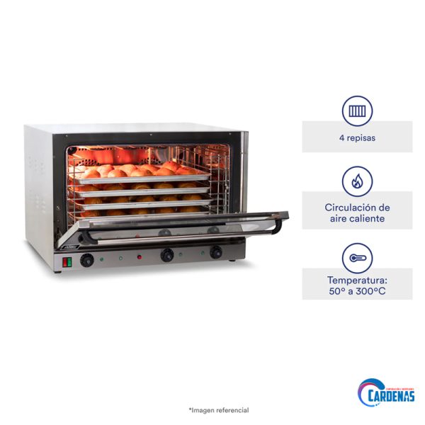 HORNO CONVECTOR ELECTRICO ILUMI DE SOBREMESA MOD HCM-400 - Imagen 2
