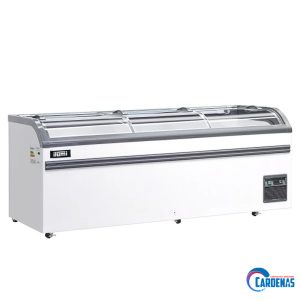 CONGELADORA DE ISLA ILUMI TAPA DE VIDRIO 700 LITROS MOD IF-700WHCL