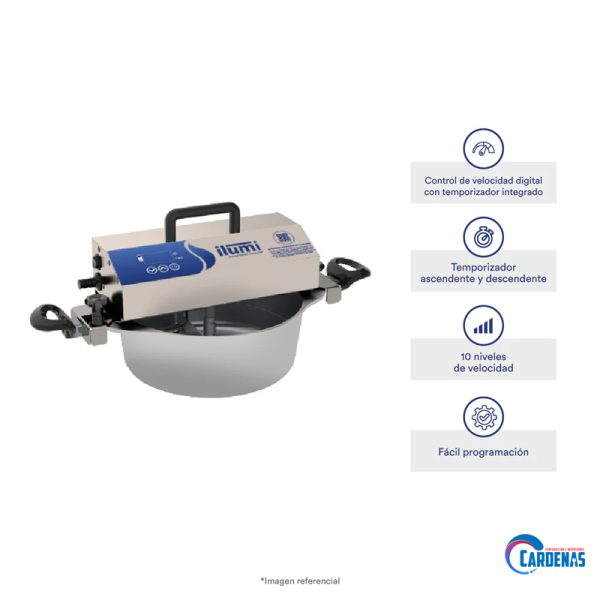OLLA MEZCLADORA GRIS DE 5 LITROS ILUMI MOD: OMG-5L - Imagen 3