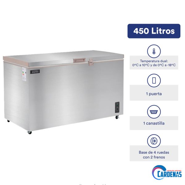 CONGELADORA TOTAL ACERO INOX ILUMI 450 LITROS MOD: TFI-4500SS - Imagen 2