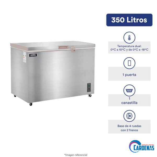 CONGELADORA TOTAL ACERO INOX ILUMI 350 LITROS MOD: TFI-3500SS - Imagen 2