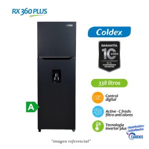 REFRIGERADORA NO FROST 368 LTS COLDEX MOD: RX360 Plus