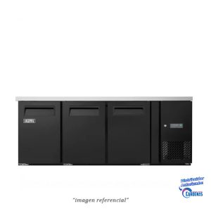 MESA REFRIGERADA DE CONSERVACIÓN DE 3 PUERTAS DE 400 LTS ILUMI MOD MG-3SDBK
