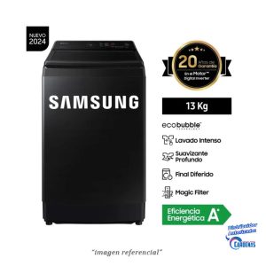 LAVADORA CARGA SUPERIOR 13KG GRIS ECOBUBBLE SAMSUNG MOD WA13CG5441BV