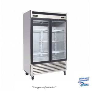 ARMARIO FRIGORIFICO REFRIGERADO PUERTA DE VIDRIO DE 1400 LITROS  ILUMI MOD GD-14002RE-S