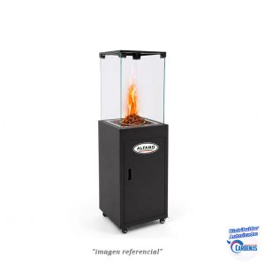 ESTUFA A GAS DE TERRAZA CON PIEDRA VOLCÁNICA 13,000 W ALFANO MOD GH01-VS